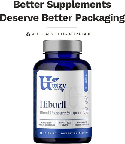 Hiburil | Blood Pressure Support Formula | with Olive Leaf Extract, Hibiscus Extract, & Lemon Balm Extract | 90 Capsules
