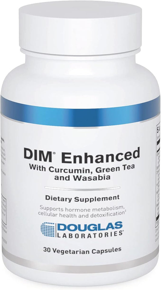 Douglas Laboratories DIM Enhanced - Supports Hormone Balance, Cellular Health & Detox* - With Antioxidants, Green Tea Extract & Wasabia - 30 Vegetarian Capsules