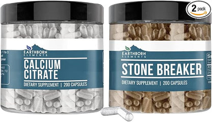 Earthborn Elements Chanca Piedra & Calcium Citrate Bundle (200 caps)