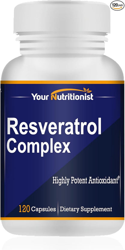 Resveratrol Complex Potent Antioxidants, 120 Capsules, 60 Days