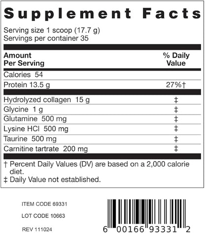 Collagen with Amino Acids 620 Grams - Non GMO •Grass fed• Made in The USA • Gluten Free