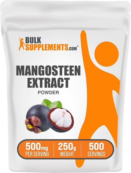 BulkSupplements.com Mangosteen Extract Powder - Superfood Supplement, from Mangosteen Fruit, Mangosteen Powder - Gluten Free, 500mg per Serving, 250g (8.8 oz) (Pack of 1)