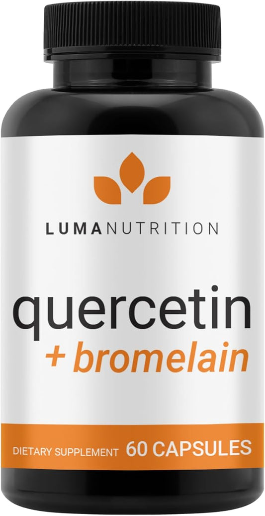 Luma Nutrition Quercetin 500mg - Quercetin with Bromelain Supplement - Antioxidant - Immune Support - Vegan & Gluten-Free - 60 Capsules