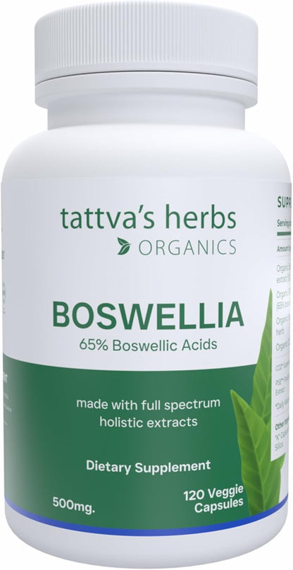 Tattva's Herbs Boswellia Serrata Supplement, Joint Support for Men & Women Supercritical (CO2) Extract 120 Count, 500 mg - 25 Years of Premium Service from