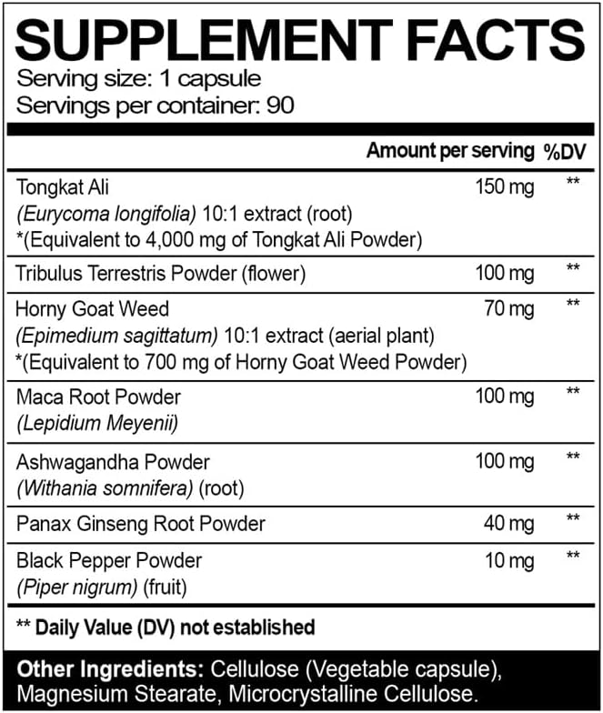 Epimedium can Enhance Male Sexual Function - Super Epimedium, containing 500 milligrams per Serving, Combined with extracts from Dongge Ali, Saw Palm, Ginseng, and Black maca Root,…