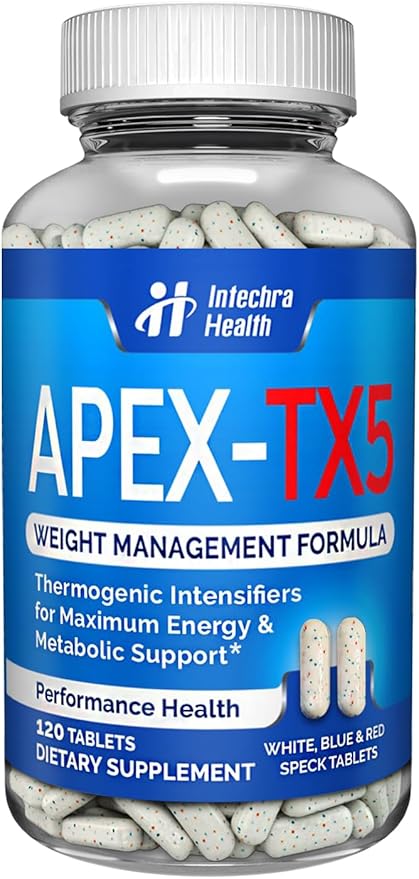 Weight Management Dietary Supplement 120 White Blue Red Speck Tablets Manufactured in the USA Highest Professional Quality