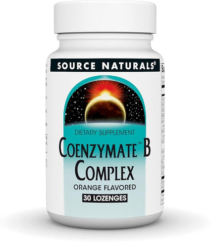 Source Naturals Coenzymate B Complex - Orange Flavor That Melts in Mouth - B Vitamins - 30 Lozenges