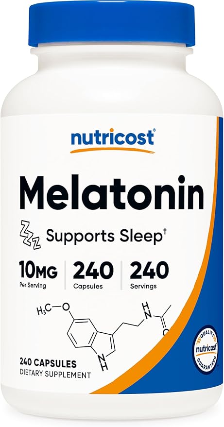 Nutricost Melatonin 10mg, 240 Capsules, Non-GMO & Gluten Free