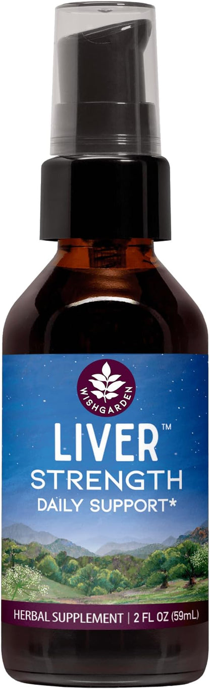 WishGarden Herbs Liver Strength Tonic - Plant-Based Herbal Liver Support Supplement with Burdock, Dandelion Root & Yellow Dock Root, Supports Liver Cleanse Detox & Repair, Healthy Liver Function, 2oz