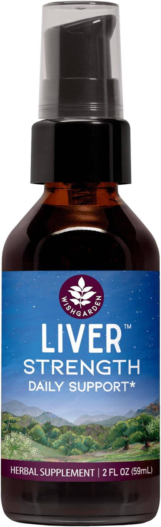 WishGarden Herbs Liver Strength Tonic - Plant-Based Herbal Liver Support Supplement with Burdock, Dandelion Root & Yellow Dock Root, Supports Liver Cleanse Detox & Repair, Healthy Liver Function, 2oz