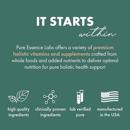 PURE ESSENCE LABS MyPure Maitake Mushrooms - Concentrated Maitake Mushroom Powder Supplement for Immune System Support, Stress Relief, Build Energy, Strength Booster for Men & Women - 2 Month Supply