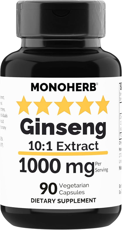 Ginseng Extract 1000 mg - 90 Vegetarian Capsules