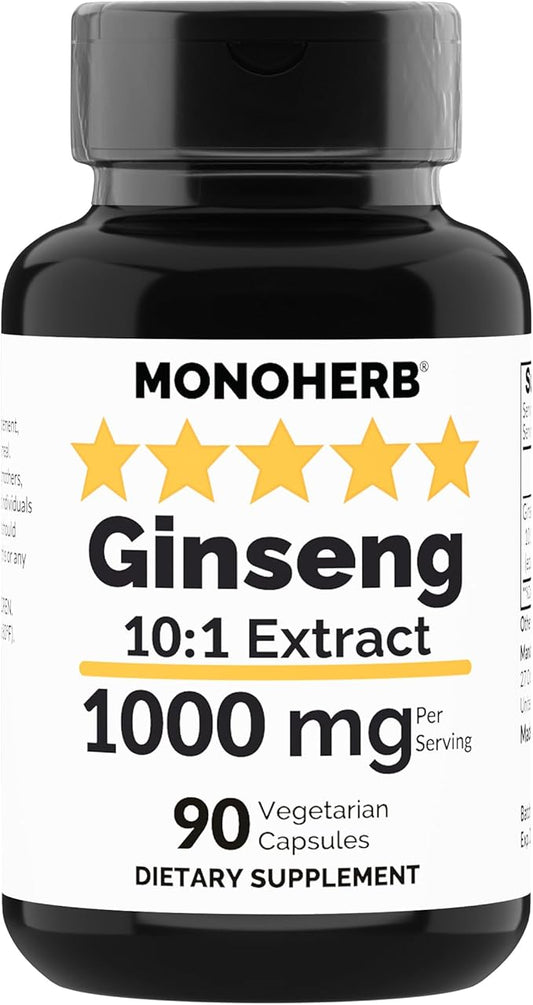 Ginseng Extract 1000 mg - 90 Vegetarian Capsules