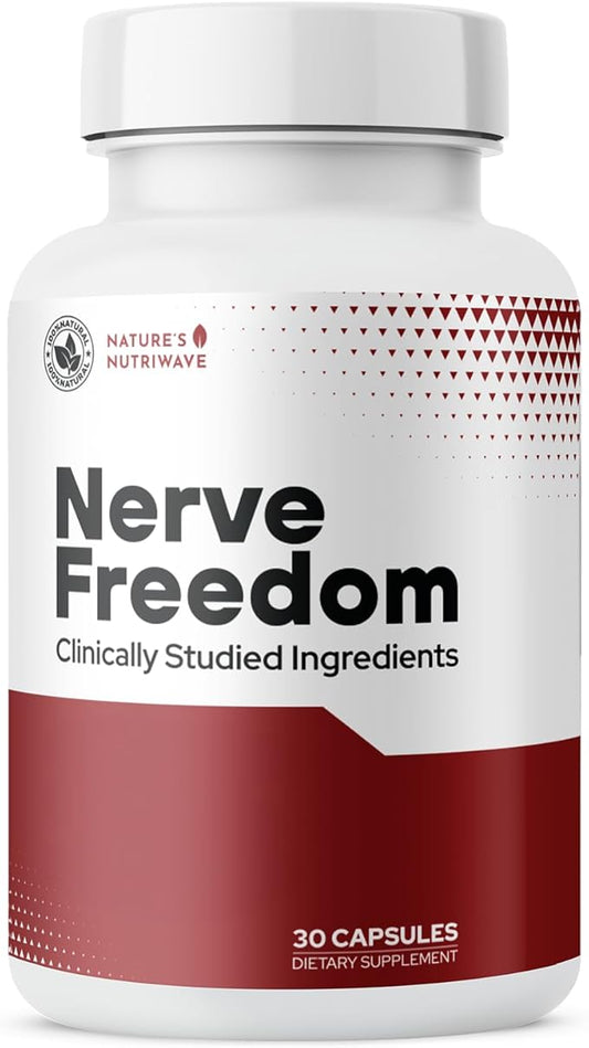 NerveFreedom Capsules - Plant-Based Formula with Turmeric, Alpha Lipoic Acid, and Magnesium Glycinate – Non-GMO, Made in The USA, Easy-to-Use, 30 Capsules, 1 Month Supply
