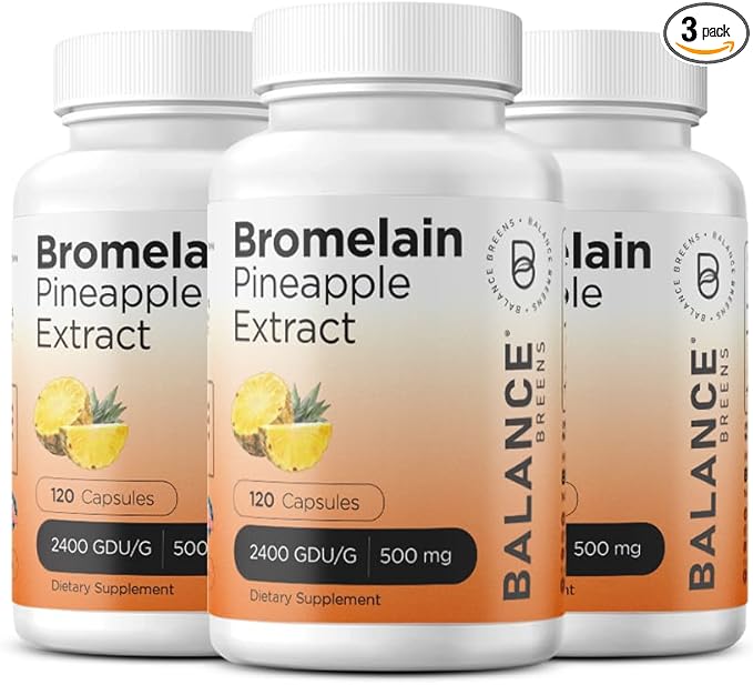 Balancebreens Bromelain 500mg, 120 Capsules - Pineapple Extract Digestive Enzyme, Supports Digestion and Joint Health Supplement