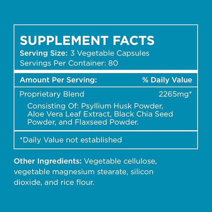 Pure for Men Original Cleanliness Stay Ready Fiber Supplement | Helps Promote Digestive Regularity | Psyllium Husk, Aloe Vera, Chia Seeds, Flaxseeds | Proprietary Formula | 240 Vegan Capsules