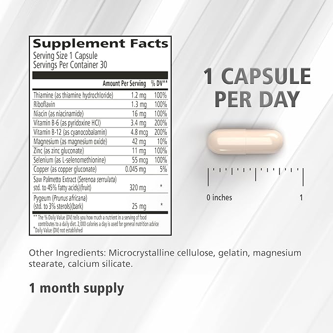 Urinozinc Prostate Classic Formula Health Supplement, 30 Capsules