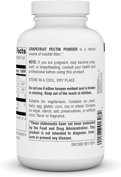 Source Naturals Grapefruit Pectin, Soluble Fiber - Dietary Supplement - 4 oz POWDER