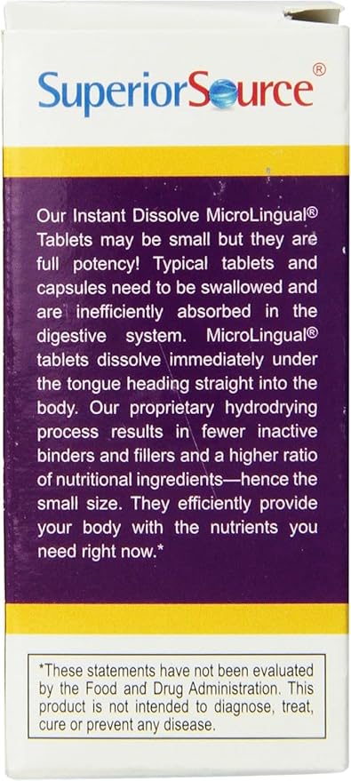 Superior Source NO Shot Advanced B-12 2000 mcg - Vitamin B12 Supplement Supports Heart Health & Healthy Energy - Methylcobalamin Supplement Formula - 60 Sublingual Dissolving Tablets
