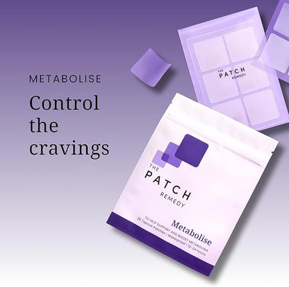 Metabolise Patches | 30 Topical Patches | Waterproof | Ingredients Including 5HTP, Guarana Extract, L- carnitine and Lecithin | Lasts 12-24 Hours