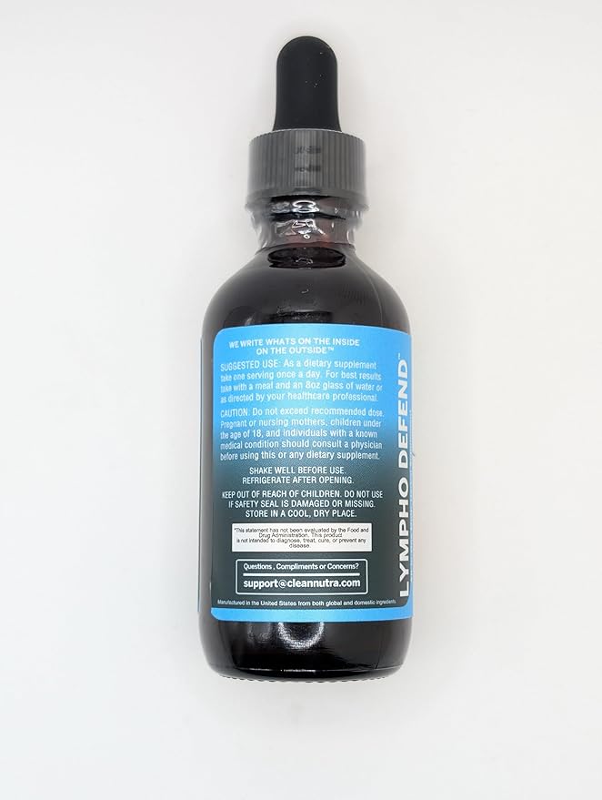 Organic Lymphatic Drainage Drops Supplement with Burdock Root Echinacea Elderberry Dandelion Astragalus Milk Thistle Sea Moss Red Clover Lymphatic Cleanse Immune Support Marigold Drop By Clean Nutra-5
