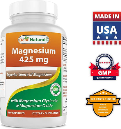 Best Naturals Artichoke Extract 10000 mg & Magnesium Glycinate 425 mg