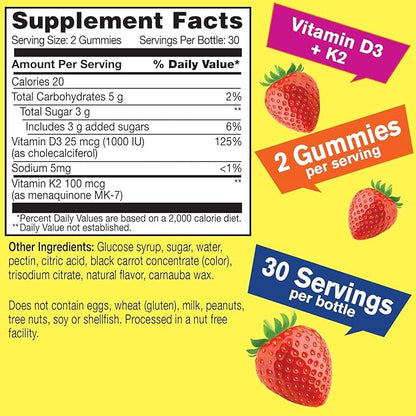Vitamin D3 + K2 + Probiotic Men 10B CFUs, Gummies Bundle - Great Tasting, Vitamin Supplement, Gluten Free, GMO Free, Chewable Gummy