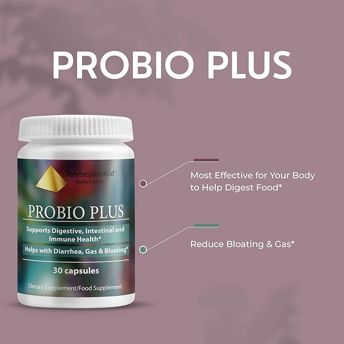 Health Pyramid Probio Plus Probiotics for Women and Man Bloating Relief Bio Cultures Complex Probiotics for Gut Health Supplements Probiotics for Children Probiotic Supplements, 30 Capsules