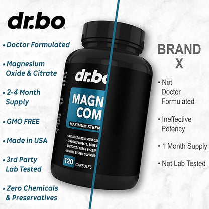 Magnesium Complex Supplement Capsules 500mg - Support Energy, Relaxation - Zinc Supplements 50mg Tablets - Pure Zinc 50mg Oxide Citrate