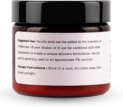 Pure Ferulic Acid Powder | Stabilizes Vitamin C | for use in DIY Creams and serums