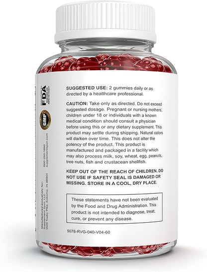 Hair Skin and Nails Vitamins, 6000 mcg Biotin Gummies w/Collagen, Passion Fruit Flavored Hair Vitamins, Gluten Free Collagen Supplements (60 Count)