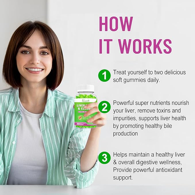 Milk Thistle Gummies for Adults Kids. Liver Cleanse Detox Repair Gummies, Milk Thistle Extract Supplement for Liver Support Digestive Antioxidant, 60ct Apple Flavor