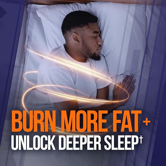 ALPHA LION Night Burn, Metabolism Booster for Weight Loss, Less Body Fat, More Muscle, Promotes Lean Body, Calorie Burning Supplement, Relax Better, Promote Healthy Cortisol (60 Capsules)