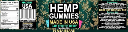 Hemp Gummies Sleep Calm Relaxation-Made in USA