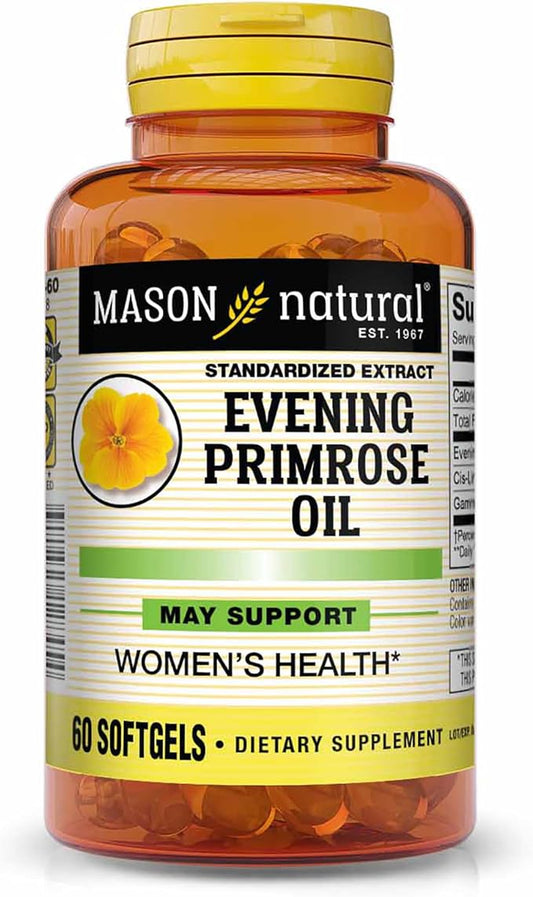 Mason Vitamins Evening Primrose Oil Woman's Health Softgels, 60 Count (1284-60)