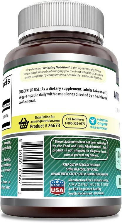 Amazing Formulas Biotin Supplement | 10000 Mcg Per Serving | 100 Veggie Capsules | Non-GMO | Gluten-Free | Made in USA