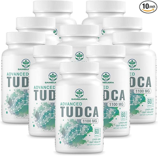TUDCA Liver Supplements 1100mg, 3rd Party Tested Ultra Strength Bile Salt TUDCA Supplement, Liver Support for Liver Cleanse Detox and Repair, 600 Capsules