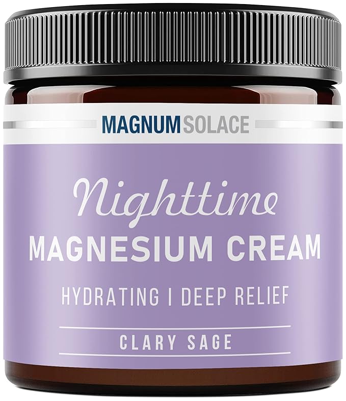 Magnesium Lotion – Nighttime Magnesium Cream – Apply to Legs, Arms or Chest - Topical Magnesium Chloride – USA Made and Safe for Kids (Clary Sage)