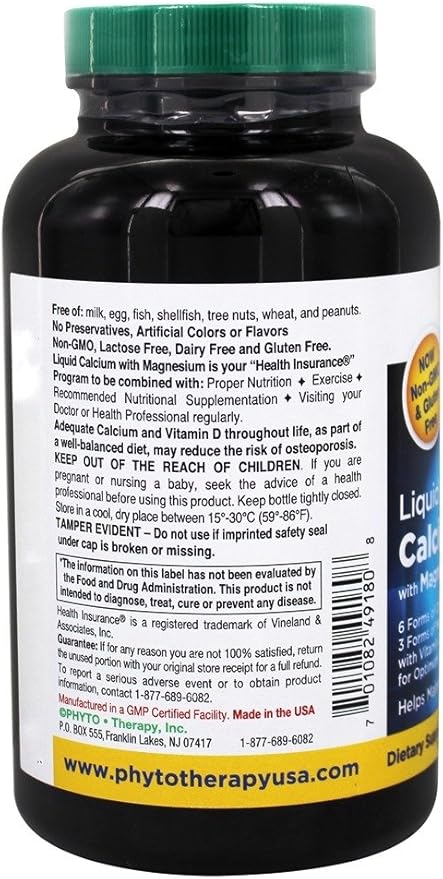 Phytotherapy Rx Calcium Liquid Softgel - 180 per Pack - 1 Each.