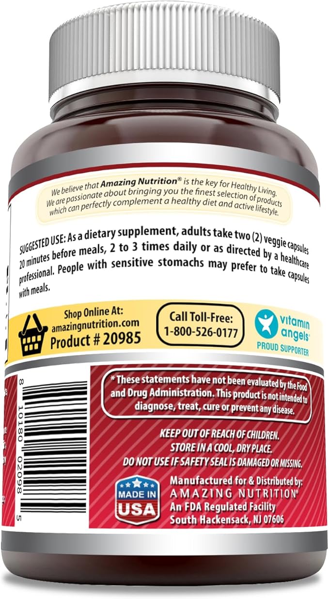 Amazing Formulas Quercetin 800mg with Bromelain 165mg, 120 Veggie Capsules Supplement | Non-GMO | Gluten Free | Made in USA