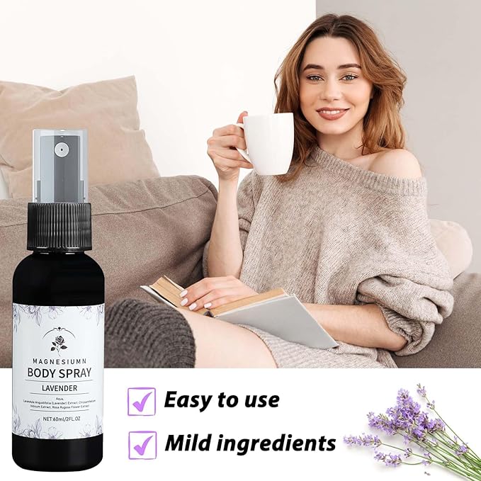 Magnesium Spray,Pure Magnesium Oil Spray,Magnesium Spray Vanilla Butter,Relaxation Stress （2pcs)