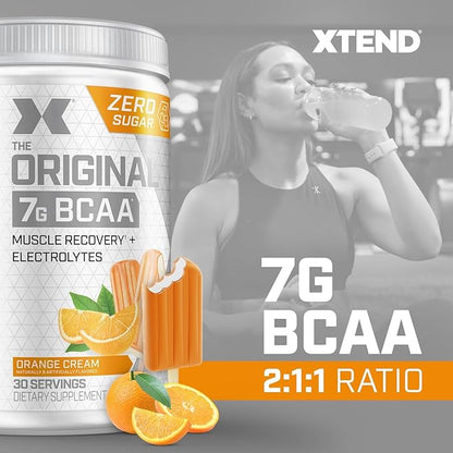 Xtend XTEND Original BCAA Powder 7g BCAA and 2.5g L-Glutamine, Sugar Free Post Workout Muscle Recovery Drink with Amino Acids for Men & Women, 30 Servings