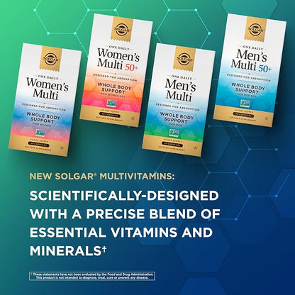 Solgar One Daily Men's Multivitamin Whole Body Support Supplement, Highly Absorbable Delayed Release One Daily Multi Vitamin Capsules for Men - Immune Heart Energy Stress & Muscle Health, 60 Servings