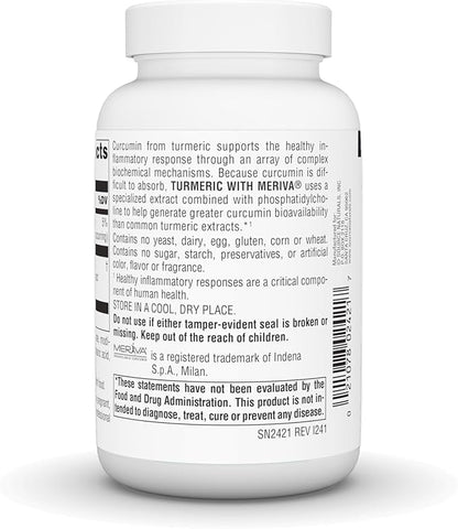 Source Naturals Turmeric with Meriva, for Healthy Inflammation Response*, 500mg - 120 Tablets