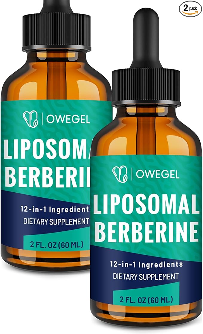 Liposomal Berberine HCL Liquid Drops – Advanced 12-in-1 Herbal Formula with Ceylon Cinnamon, Bitter Melon, Green Tea & More – 4 Fl Oz