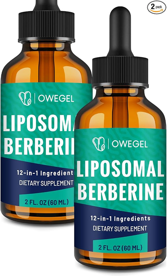 Liposomal Berberine HCL Liquid Drops – Advanced 12-in-1 Herbal Formula with Ceylon Cinnamon, Bitter Melon, Green Tea & More – 4 Fl Oz