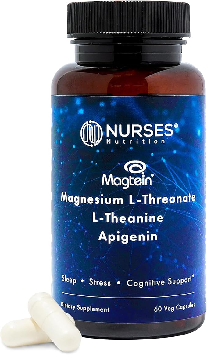 Clinically Studied – Premium High Absorption Magnesium Sleep Supplement – Magnesium L-Threonate L-Theanine Apigenin – Sleep & Stress Support – Third Party Tested – Made in USA – Gluten Free