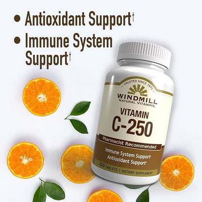 VIT C TABS 250 MG WMILL 100