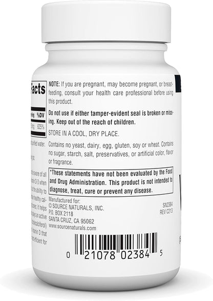 Source Naturals Vitamin D-3 5000 iu Supports Bone & Immune Health* - 200 Softgels