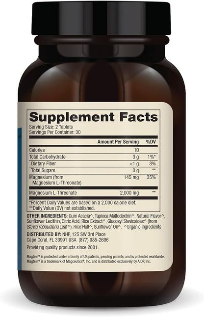 Dr. Mercola Magnesium Advanced, 30 Servings (60 Tablets), Dietary Supplement, Magnesium L-Threonate, Cherry Flavor, Non-GMO - 2 Pack